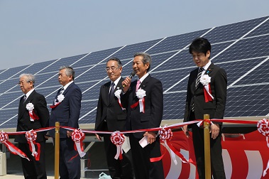 大田土地改良区・太陽光発電施設の開所式2