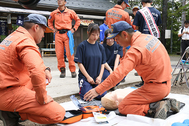 画像：消防職員による講座