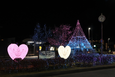 愛甲石田駅イルミネーションの様子【機種依存文字】