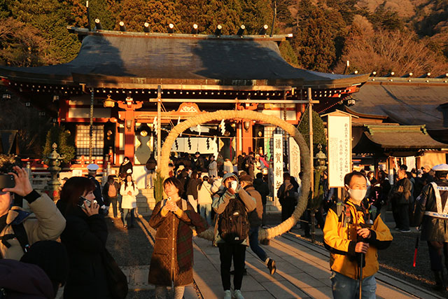 画像：大山阿夫利神社下社新年の様子