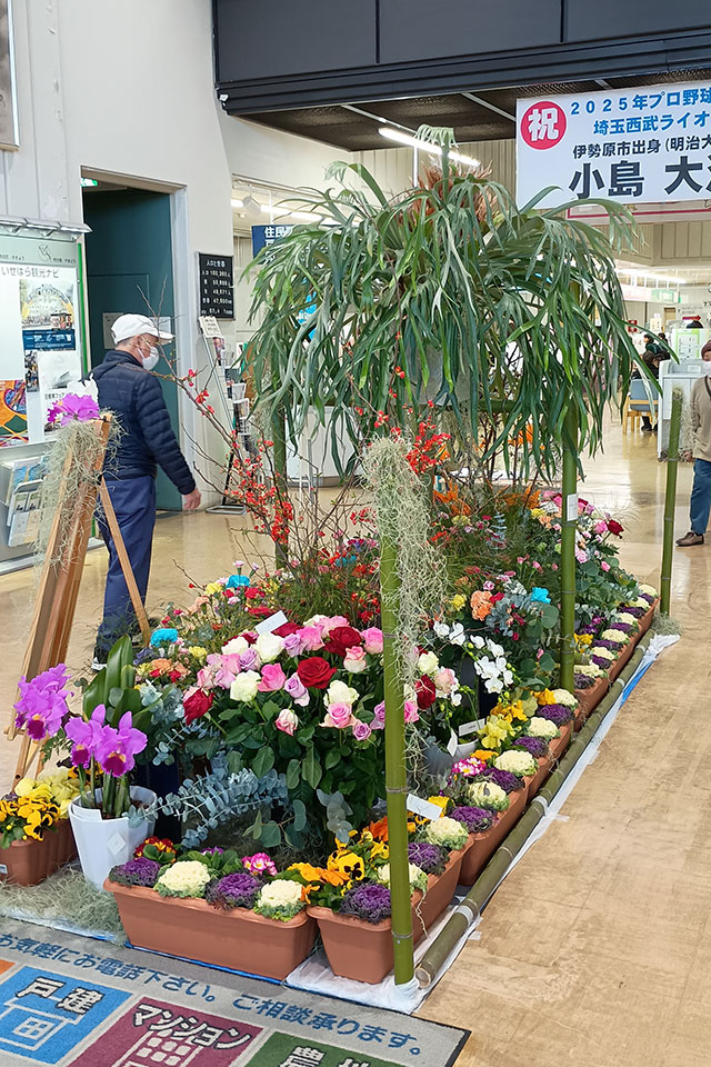画像：「かながわの花展」サテライト展示の様子