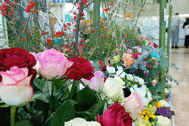 「かながわの花展」サテライト展示の様子
