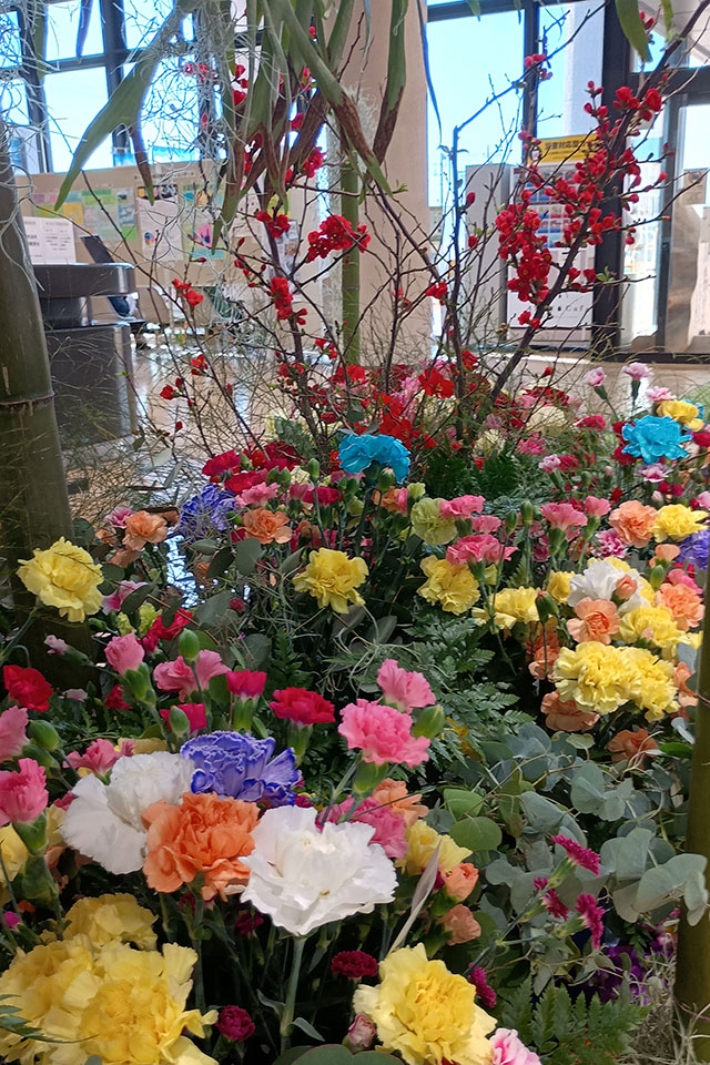 画像：「かながわの花展」サテライト展示の様子