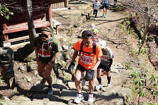 大山登山マラソン大会の様子