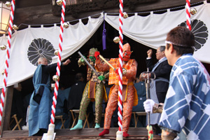 三之宮比々多神社　節分の様子