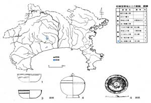 銅椀銅鏡の分布図