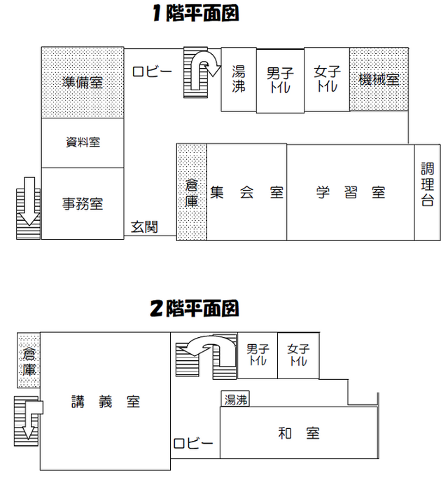 比々多公民館フロアマップ