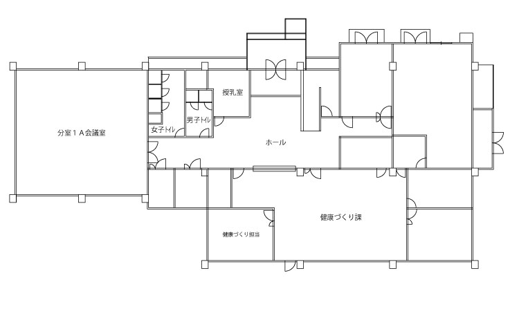 分室1階フロア図