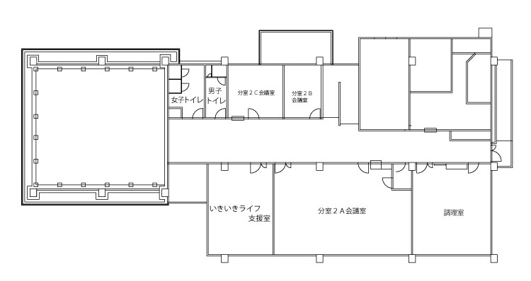 分室2階フロア図
