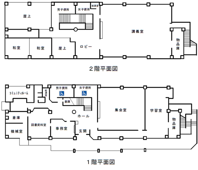 成瀬公民館フロアマップ