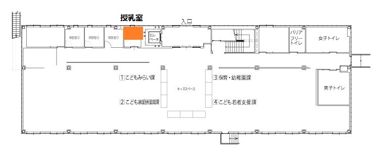 分庁舎（こどもみらいプラザ）1階フロア図