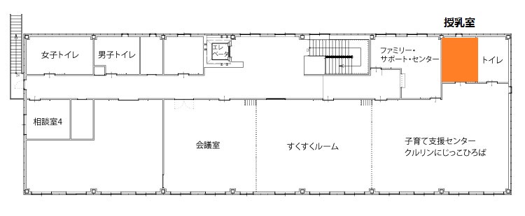 分庁舎（こどもみらいプラザ）2階フロア図