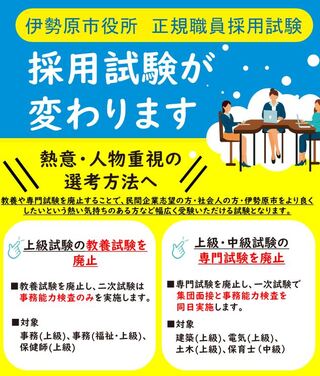 採用試験の実施方法変更