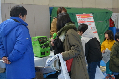 伝言ダイヤル操作訓練の写真です