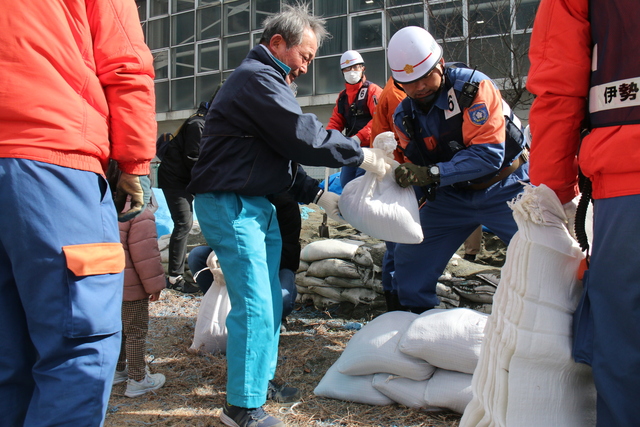 水防訓練の写真です