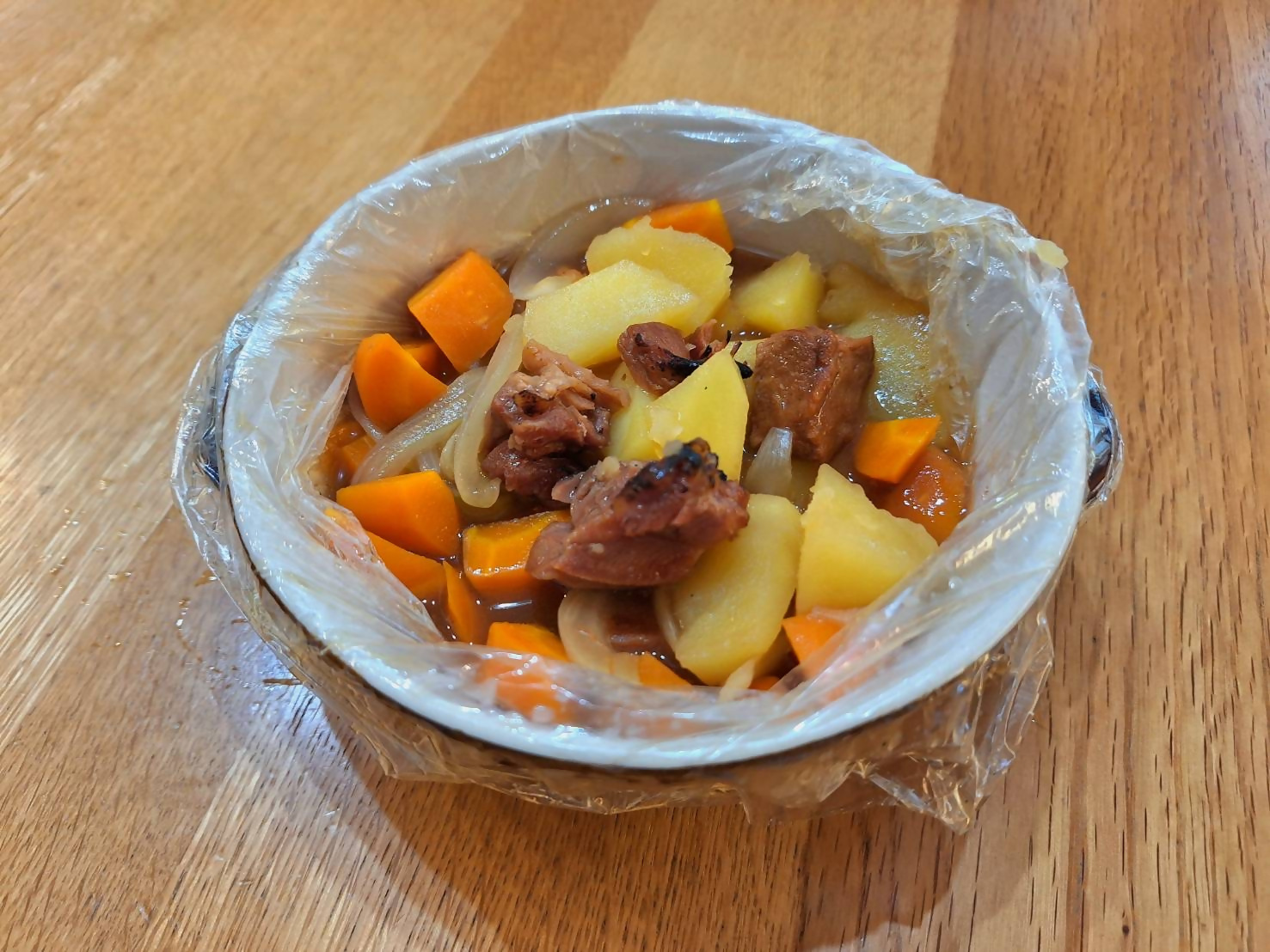 パッククッキングで肉じゃが風