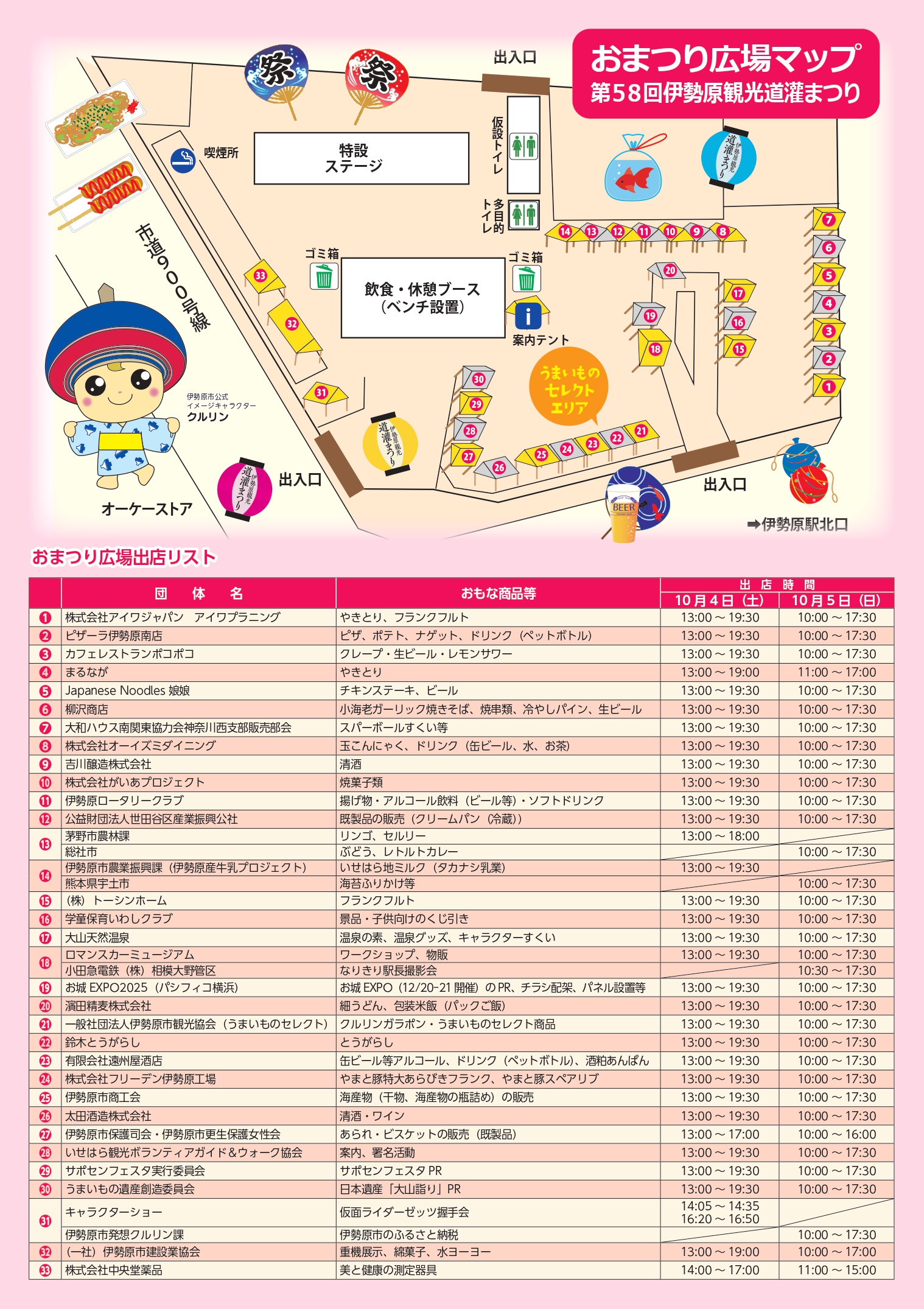 おまつり広場会場マップ