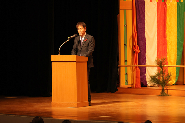 画像：火祭薪能市長あいさつの様子1